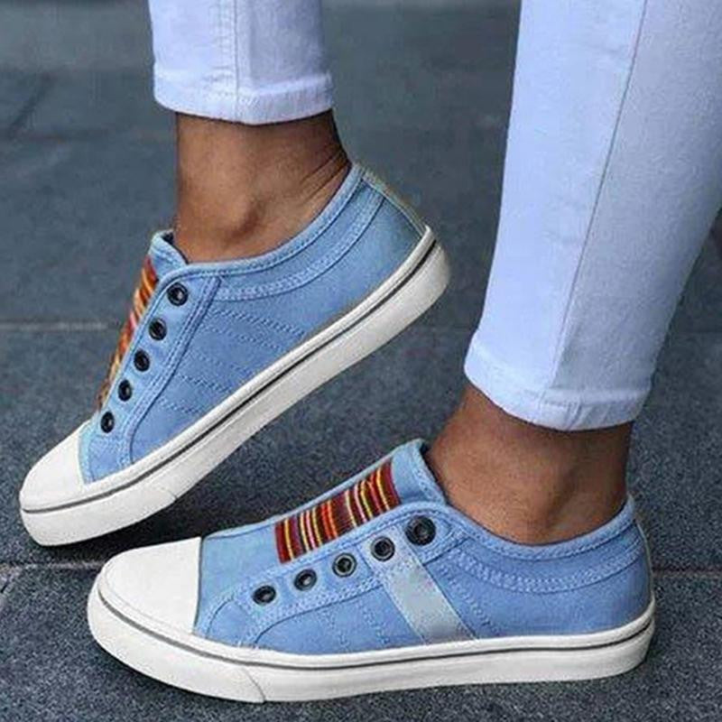 2025-ös új nyári ortopéd cipők Vintage Denim Slip On